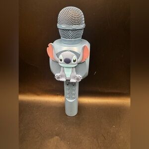 Disney Stitch LED Karaoke Microphone Tested Works Blue Kid Friendly Fun